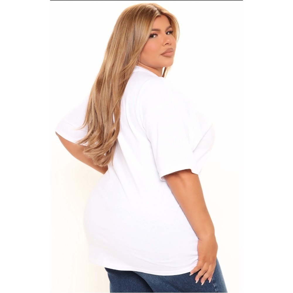 Fashion Nova Proud Parent Tee ✦ White Rainbow Graphic Crew Neck ✦ Short Sleeve - Picture 2 of 8